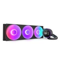 refrigeracion liquida nzxt kraken elite 420 rgb v2 3x140mm pantalla lcd ips negra