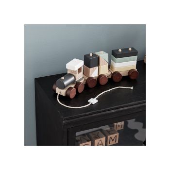 Kids Concept Wooden Pull Along Block Train