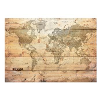 Papel Pintado 3d - Map On Boards (300x210 Cm)