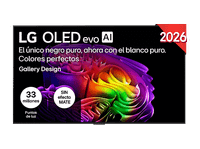 tv oled 55 - lg oled55g64lw 4k procesador inteligente r11 ai processor 4k gen3 smart tv dvb-t2 h265 gallery design negro