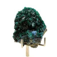 dioptasa - piedra natural de la republica del congo mindouli - cristal verde esmeralda piedra preciosa 735 ct - certificado de autenticidad