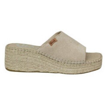 Vidorreta Alpargatas zueco cuña yute piel velour para mujer