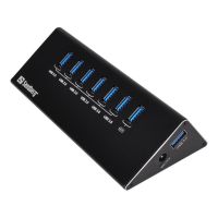 hub sandberg 7 puertos usb 32 gen 1 5000 mbits negro con carga