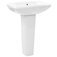 lavabo de pie de ceramica blanco 580x470x200 mm vidaxl