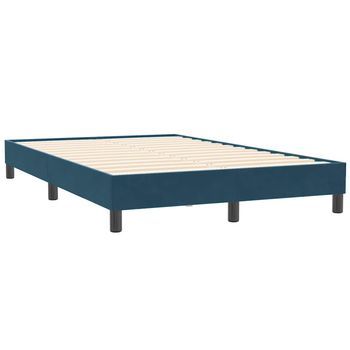 Cama Matrimonial | Cama Para Adultos | Estructura De Cama Sin Colchón Terciopelo Azul Oscuro 120x210cm