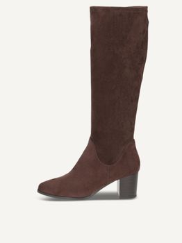 CAPRICE Boots, brown, made of Textiles with Block heel, Size 36