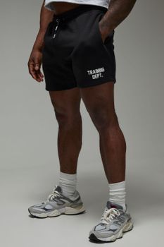Pantalón Corto Man Active Oversize De Tela Jersey Con Estampado Training Dept, Negro