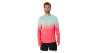 camiseta de manga larga sin costuras asics rojo verde hombre