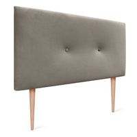 dhome cabecero de terciopelo liso con botones 110x115 con patas camas 105 - marron