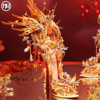 Rompecabezas Metálico 3D MU Phoenix Shadow, Juguete de Rompecabezas DIY, Decoración de Escritorio para Oficina, Alivia el Estrés, Regalo Colorido para Novia