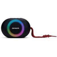 aiwa bst-330rd altavoz portatil bluetooth 10w negrorojo