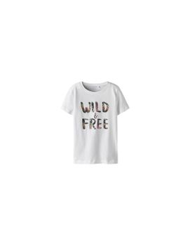 Camiseta Name It Nkfvanaya Ss Noos Infantil Bright White
