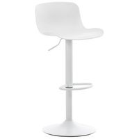 taburete de bar de diseno moderno con reposapies polipropileno blanco 100000725