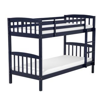 Litera Madera De Pino Azul Oscuro 90x200 Cm Dormitorio De Niños Revin