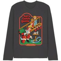 steven rhodes camiseta manga larga lets catch santa para mujer