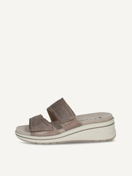 CAPRICE Mule, brown, made of Leather with Wedge heel, Size 36