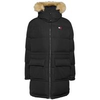 tommy jeans parka midi alaska faux fur jacket para mujer
