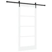 puerta corredera y negro 93 x 202 cm vidaxl