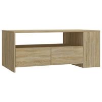 mesa de cafe - mesa de centro madera de ingenieria roble sonoma 102x55x42 cm