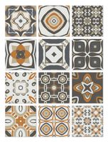 azulejos adhesivos 24 baldosas de 20x20cm modelo hidraulico naranja