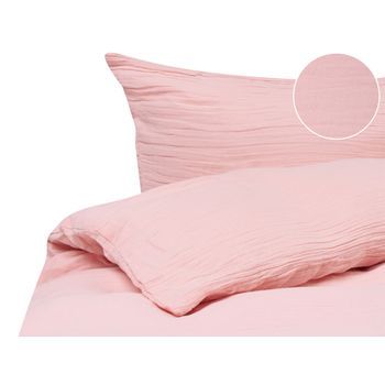 Conjunto De Funda De Edredón Moderna De Muselina De Algodón 220 X 240 Cm Rosa Pastel Sumner