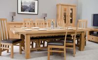 rondeau oak grand extending dining table