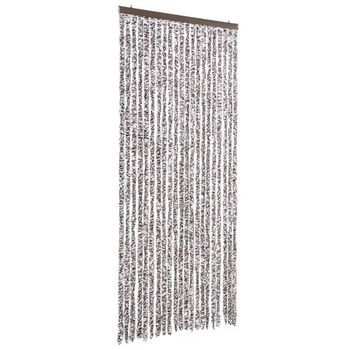 Cortina Mosquitera Chenilla Marrón Y Beige 90x220 Cm Vidaxl