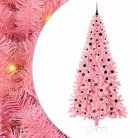 arbol de navidad rosa 240 cm pvc vidaxl