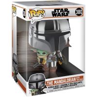figura coleccionable funko pop mandaloriano con el nino xl