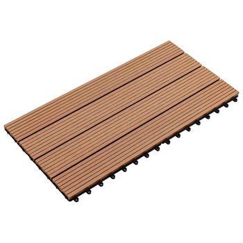 Tile De Decking 6 Uds. Marrón 60 X 30 Cm Wpc Vidaxl