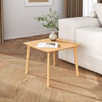 mesa auxiliar haad 45x50x50 cm bambu - natural encasa