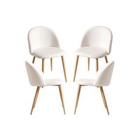 pack 4 sillas vint polipiel de polipiel 743843 cm - blanco