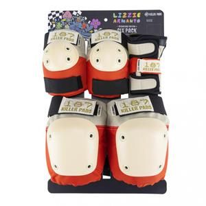 187 Killer Pads Six Pack Set - Lizzie Orange Small/Medium