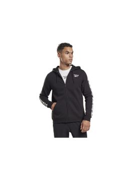Chaqueta de chándal Reebok Identity Tape FZ M Black