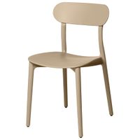 silla de polipropileno beige