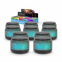 altavoces garza portatil bluetooth 51 75db con luz led multicolor y microsd