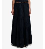 superdry para mujer w7210412a falda tiered maxi marino l casual algodon