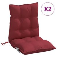 cojines para silla respaldo bajo 2 unidades tela oxford rojo tinto