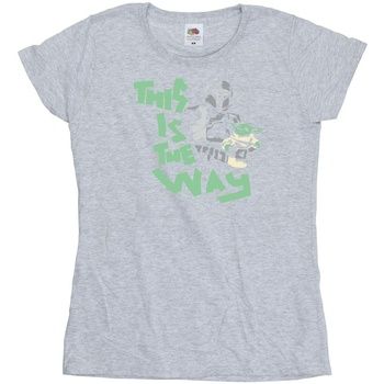 Disney Camiseta manga larga The Mandalorian This Is The Way para mujer