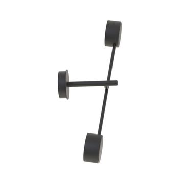 Aplique de pared feru negro (2 luces)