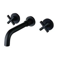 grifo bimando lavabo empotrado carbini negro mate