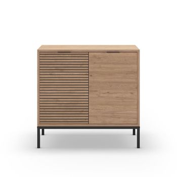 Aparador de 2 puertas y patas de metal - l80 cm -