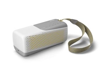 Philips Altavoz Inalámbrico Bluetooth, TAS4807W/00 Altavoz Ip67, Portátil, Resistente Al Agua Y con Micrófono Integrado para Llamadas, hasta 12 Horas De Reproducción, En Color Blanco