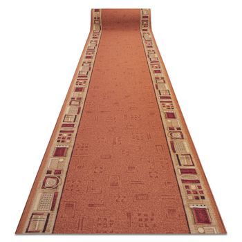 Alfombra De Pasillo Con Refuerzo De Goma  Jena Color Cobre 67cm 67x650 Cm