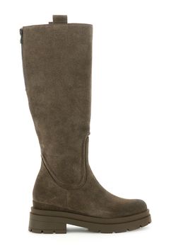botas altas de ante taupe 38