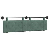 cabeceropanel de cabecero colgante verde mar terciopelo