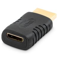 adaptador mini hdmi hembra - hdmi macho negro