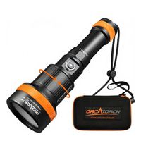 orcatorch zd710 - lampara de buceo led con zoom 1500 lumenes lampara de buceo con 4 modos foco 2 en 1 y reflector ip68 resistente al agua linterna subacuatica con bateria para buceo submarino
