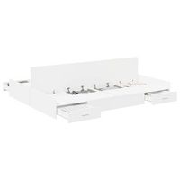 cama matrimonial  cama para adulto  cama con almacenamiento 150 x 200 cm madera contrachapada