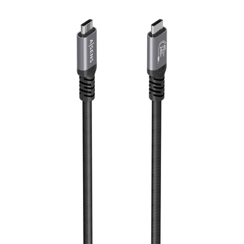AISENS - CABLE USB4 GEN3x2 ALUMINIO 40GBPS 8K@60HZ 5A 48V 240W E-MARK, TIPO USB-C/M-USB-C/M, NEGRO, 0.5M